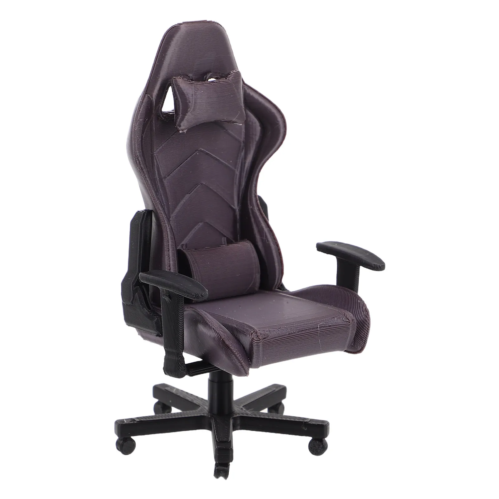 

Miniature 1:12 Scale Gaming Desk Chair Realistic Tiny Computer Chair Office Decor Mini Dollhouse Furniture Accessories Collector