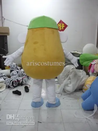 Costume de mascotte de dessin animé de paupières de mascotte de pomme de terre, robe de paupières en peluche, Halloween, Noël, adulte, mignon, nouveau