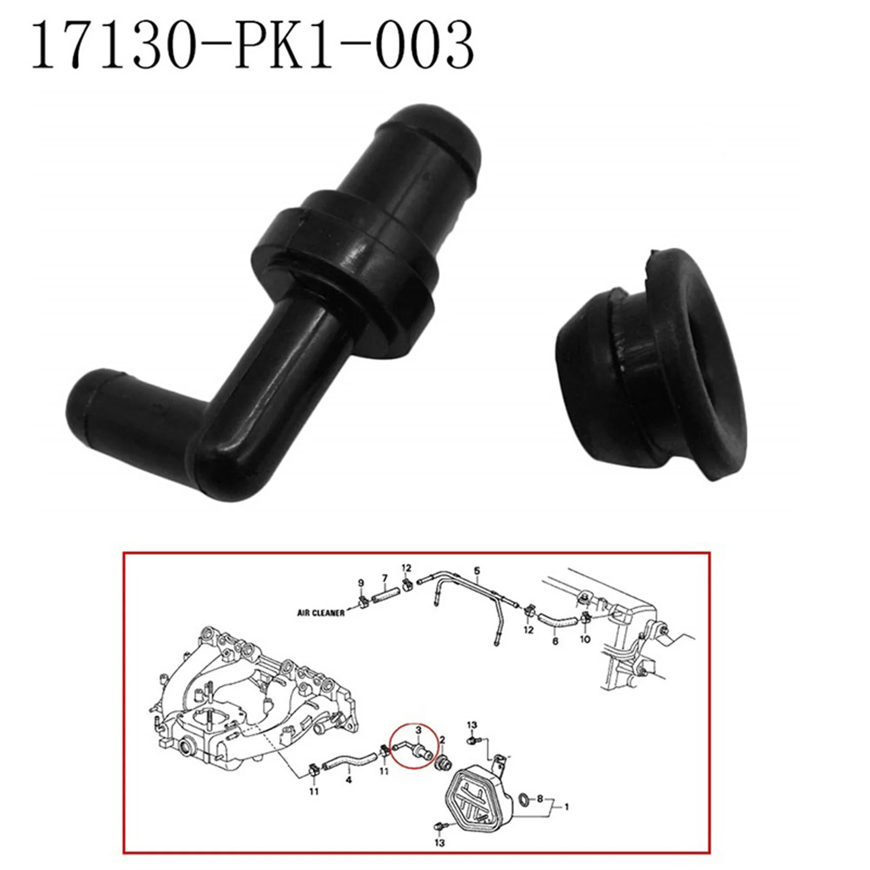

Practical 5X PCV Valve Kit Replacement For Honda ACCORD 1990-2002 ACURA INTEGRA 1996-2001 17130-PK1-003 17139-PK1-000