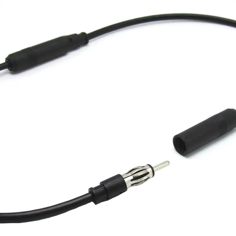 Car Radio Antenna Extension Cable 35cm 13inch Car FM AM Radio Car Antenna Extension Cable Cord DIN Plug Connector Coaxial Cable