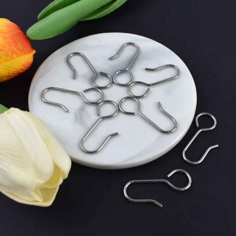 

30/50/100Pcs Metal Track Hook for Hat Curtains Clothes S Shaped Stainless Hooks Shower Home Decor Buckle DIY Hardware Accessory