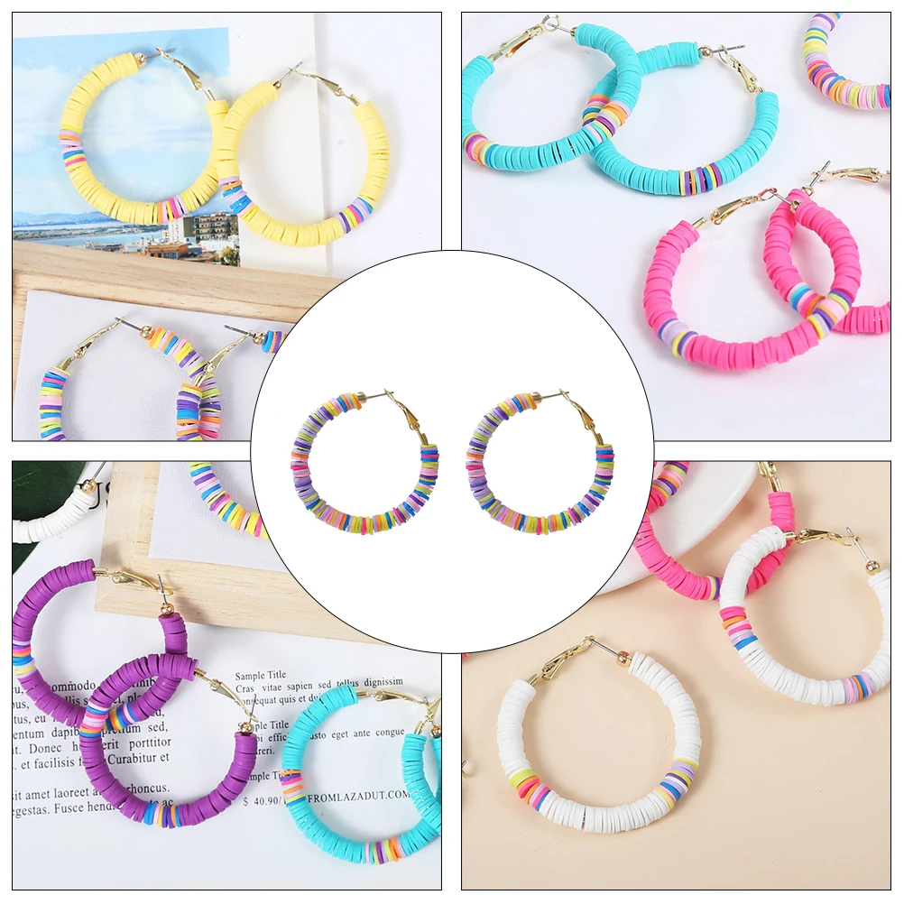 

European and American Clay Earrings 's Polymer Bohemian Style