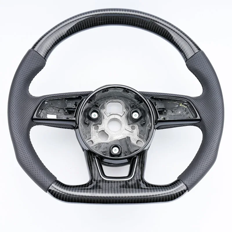 Car Steering Wheel Audis  For Audis  A1 A3 A4 B9 A5 A6 A7 C7 Q5 S5 S7 Upgraded Led Carbon Fiber Steering Wheel Sports Frame