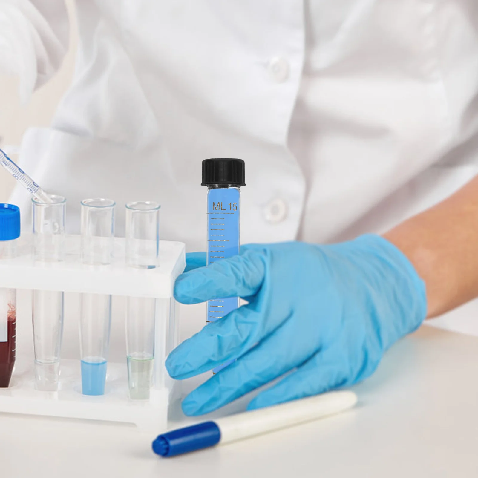 

10Pcs 15ml Conical Centrifuge Tube Screw Cap Graduated Leak Proof Tubes for Laboratory Molecular Biology Clinical Chemistry Use