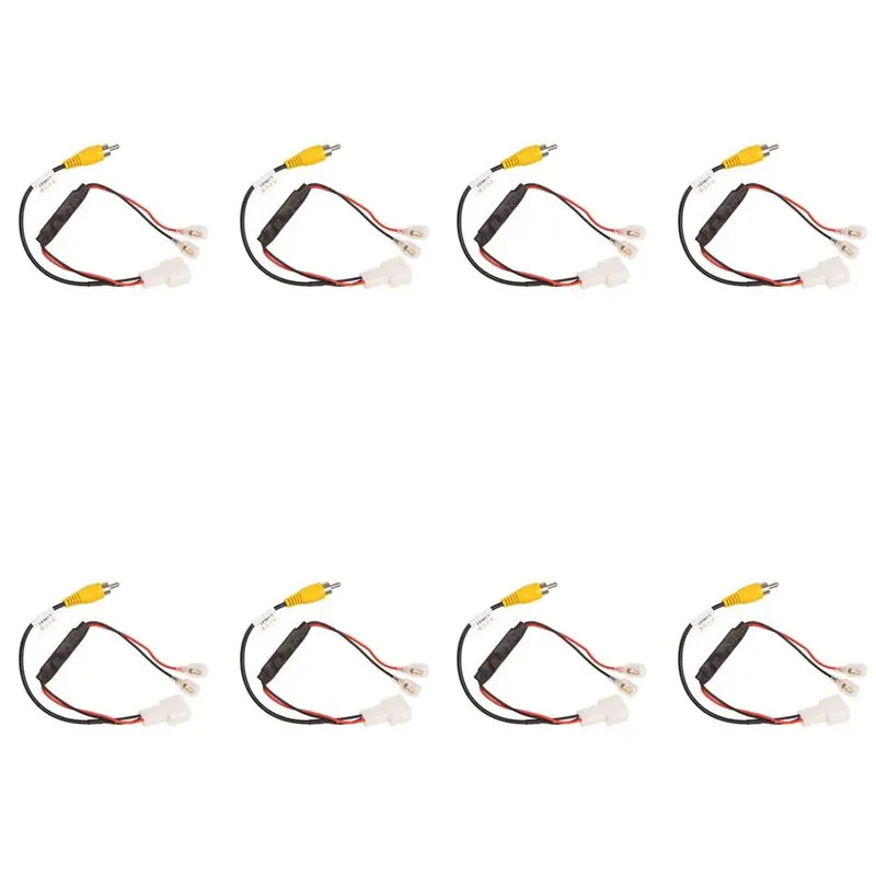 AB56-8Pcs 4 Pin Car Reverse Camera Retention Wiring Harness Cable Plug Adapter Connector Fit For Toyota