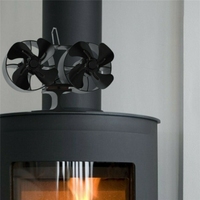 8 Blade Wood Stove Fan Heat Powered Eco Fireplace Fan Burner Double Motor Quiet Fan Home Efficient Heat Distribution