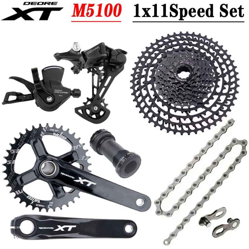 

Deore M5100 MTB Bike Derailleurs Shifter 1x11 Speed Crankset HG901 11S Chain Ultralight Flywheel 46T 50T 52T Cassette Groupset