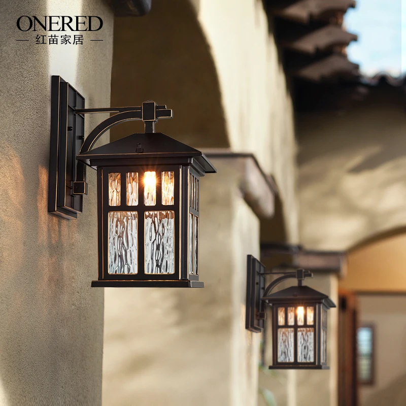 [Clearance] Medieval outdoor wall lamp, waterproof door, garden lamp on both sides, villa exterior wall, outdoor balcony wall la