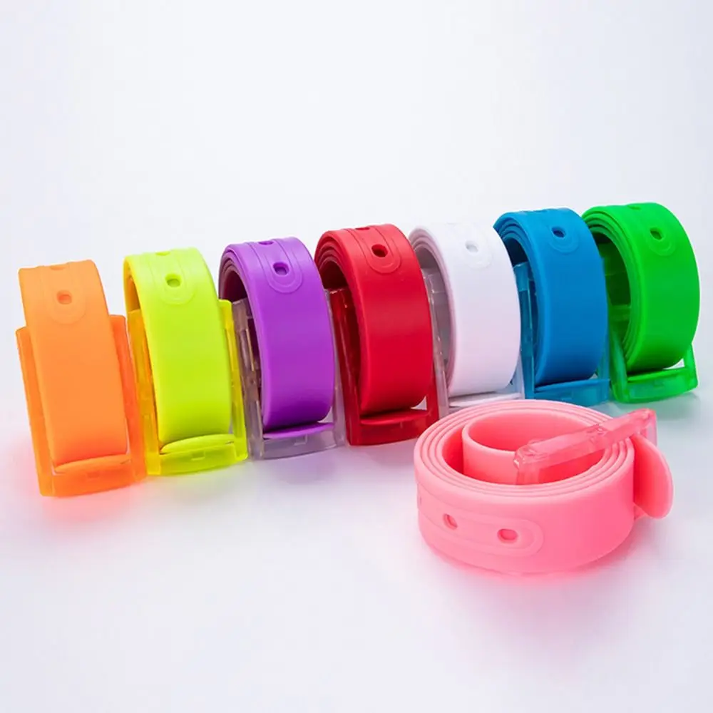 Women Candy Color Luxury Brand Design Casual Waist Band Ladies Dress Strap Square Pin Buckle Waistband Silicone Belt