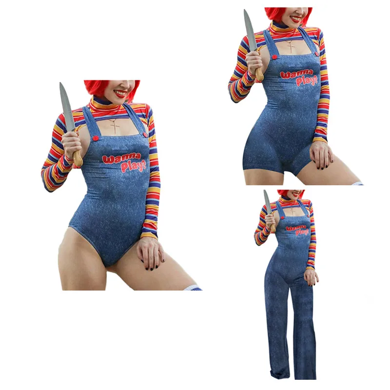 

2Pcs Women Sexy Outfits, Adults Letter Print Square Neck Romper/Bodysuit/Playsuit + Long Sleeve High Collar Striped Crop Tops