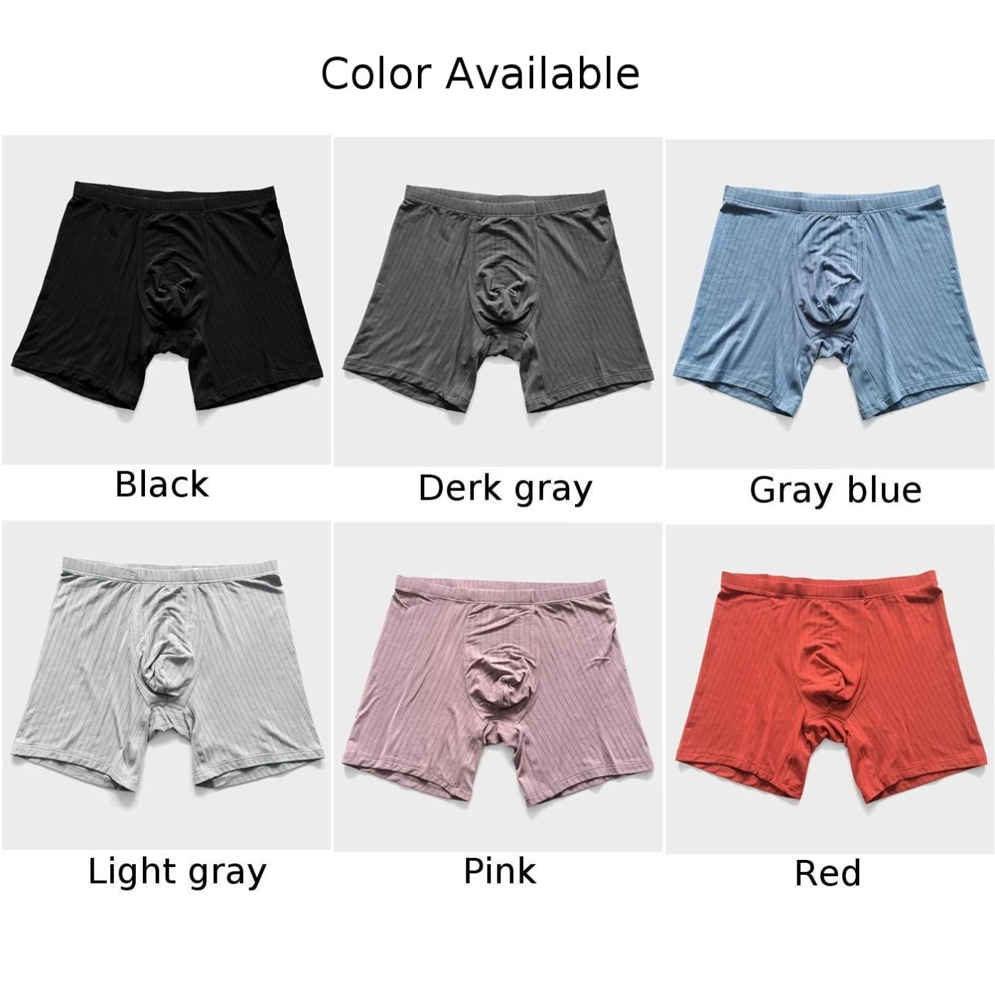 Men Modal Comfort Underwear Panties Middle Waist Briefs Long Legs Sport Flats Man Lingerie Shorts Convex Pouch