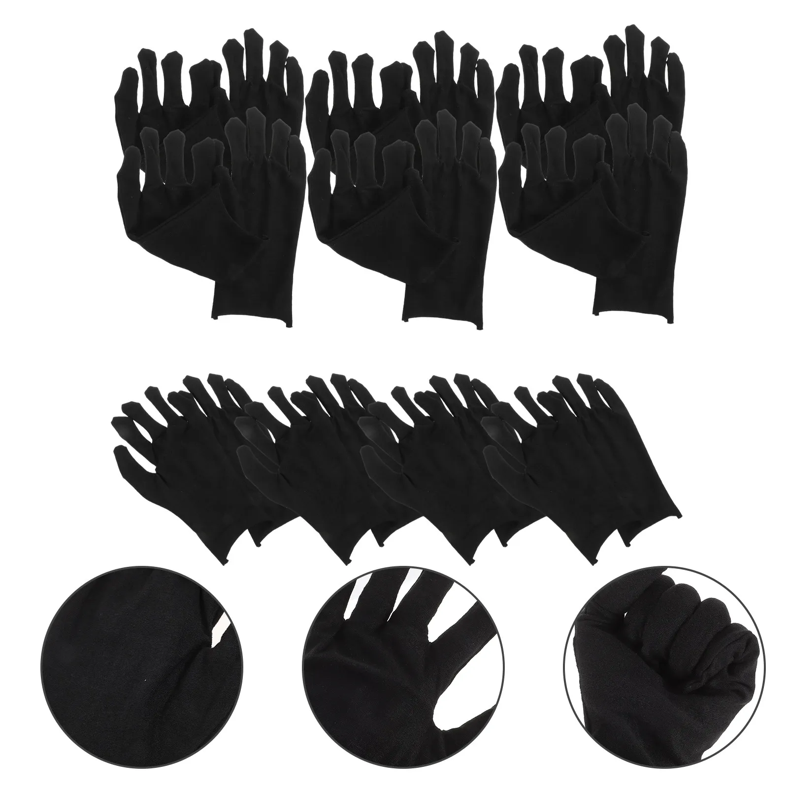 12Pairs Cotton Safety Gloves Heavy Duty Waterproof Anti-Ligation Breathable Lightweight Work Gloves for Men Women Gardening