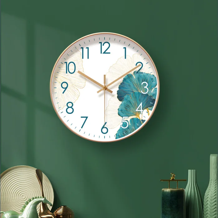 Wall clock living room clock simple and elegant temperament Nordic home clock wall clock silent scanning seconds