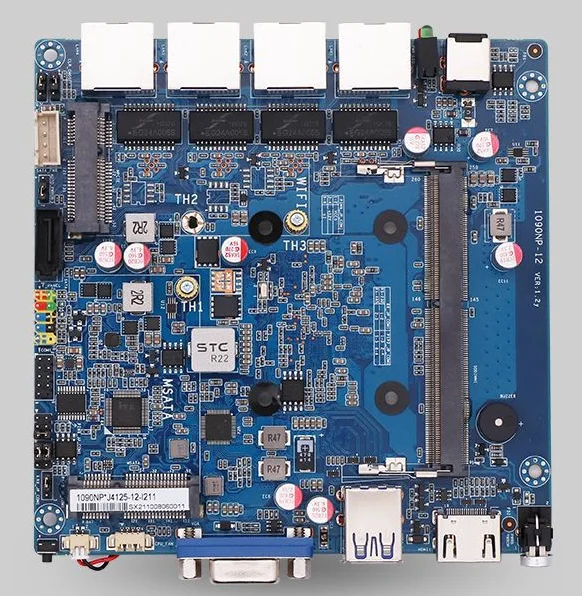 Материнская плата Intel CoreJ4125 FCBGA1090 с несколькими сетевыми портами и гигабитной сетевой картой DDR4/LPDDR4 Intel I211