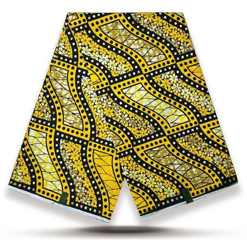 

2025 Super Dutch Wax Cloth 100% Cotton High Quality Veritable African Print Wax Pagne Ankara Batik Tissu for Sewing Party Dress