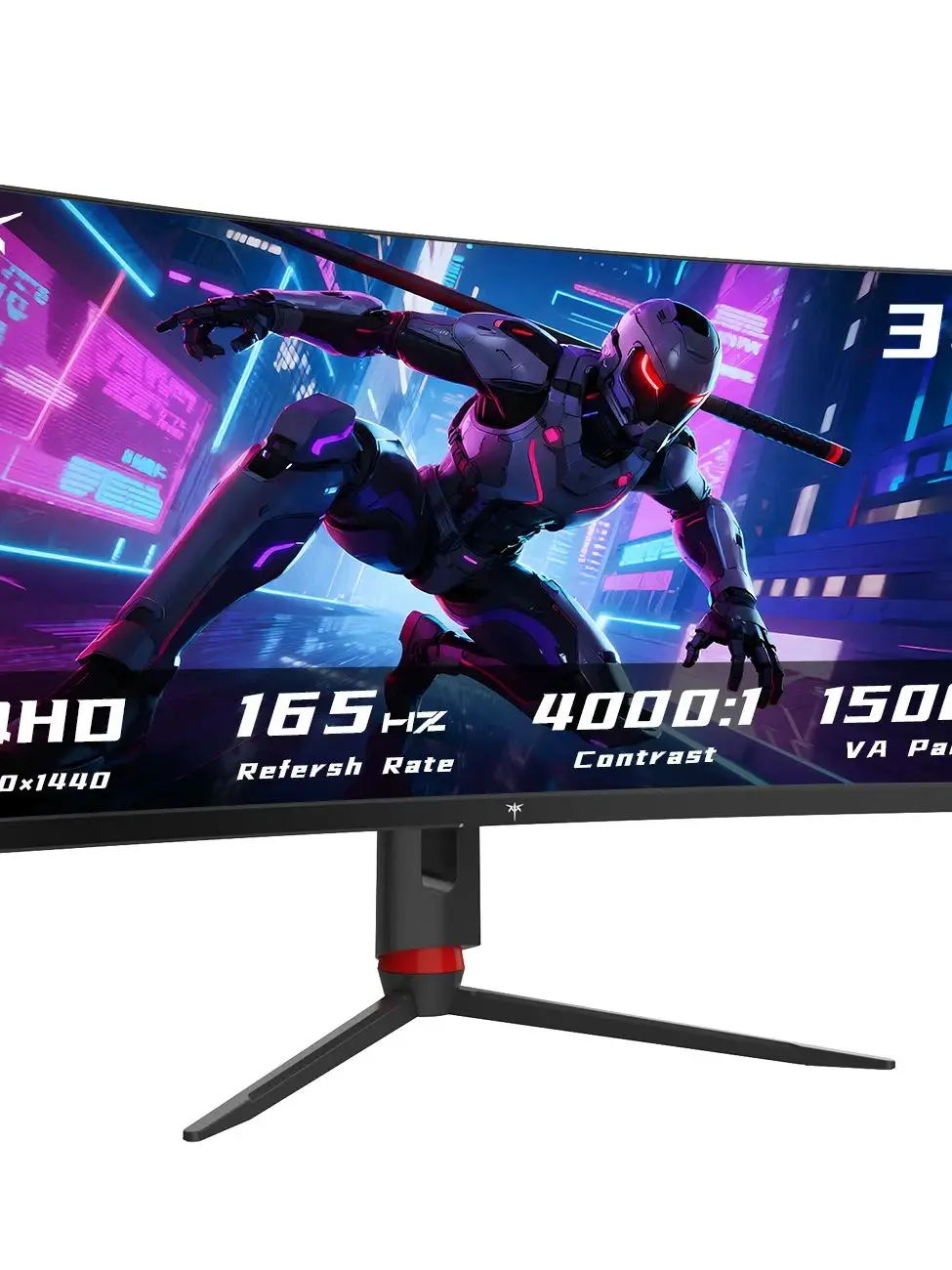 KTC 34-Zoll-Ultrawide-Monitor, 165 Hz WQHD 3440 x 1440 gebogener Gaming-Monitor, 1500R-PC-Monitor, HDR, FreeSync und G-Sync HDMI H34S18S