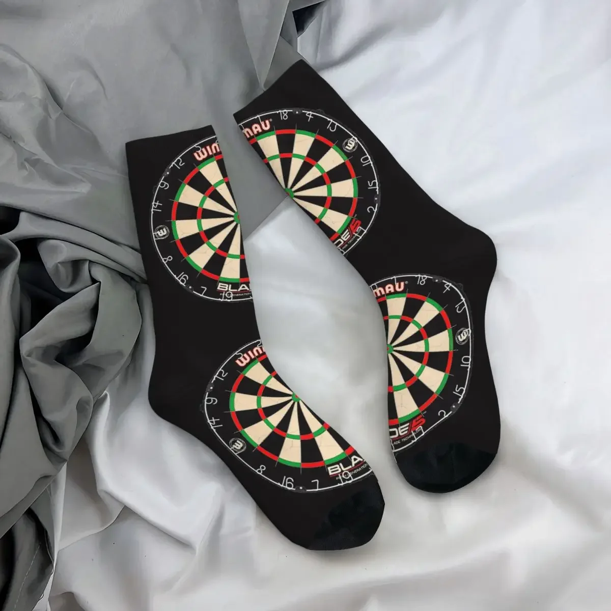 

All Seasons Crew Stockings Winmau Blade 5 Dartboard Socks Fashion Long Socks for Men Women Valentine's Day Gifts