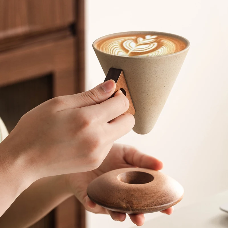 

medieval ceramic coffee cup design sense niche high-end exquisite high-value women's personal cup set