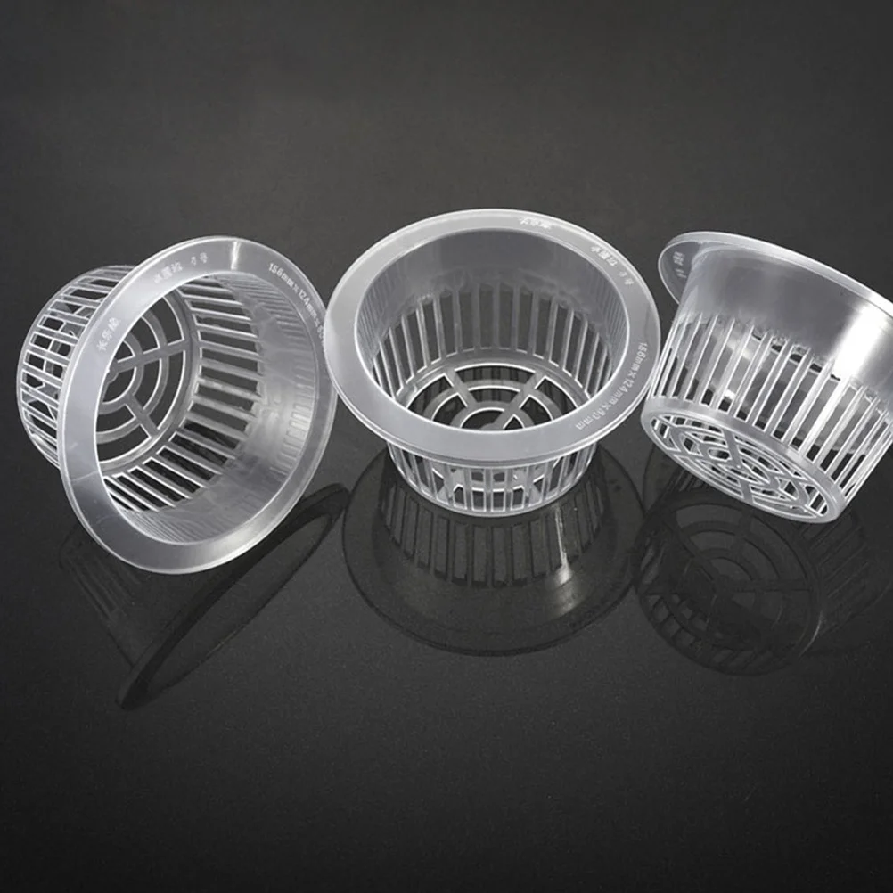 

20 Pcs Clear Hydroponic Basket Net Garden Netting for Plants Planter Cup Planting Hydroponics Cups Green