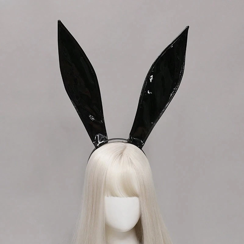 Bandeau oreilles de lapin en PU Sexy, couvre-chef pour Cosplay Lolita pour femmes, cadeau de jeu de rôle de demoiselle d'honneur d'halloween