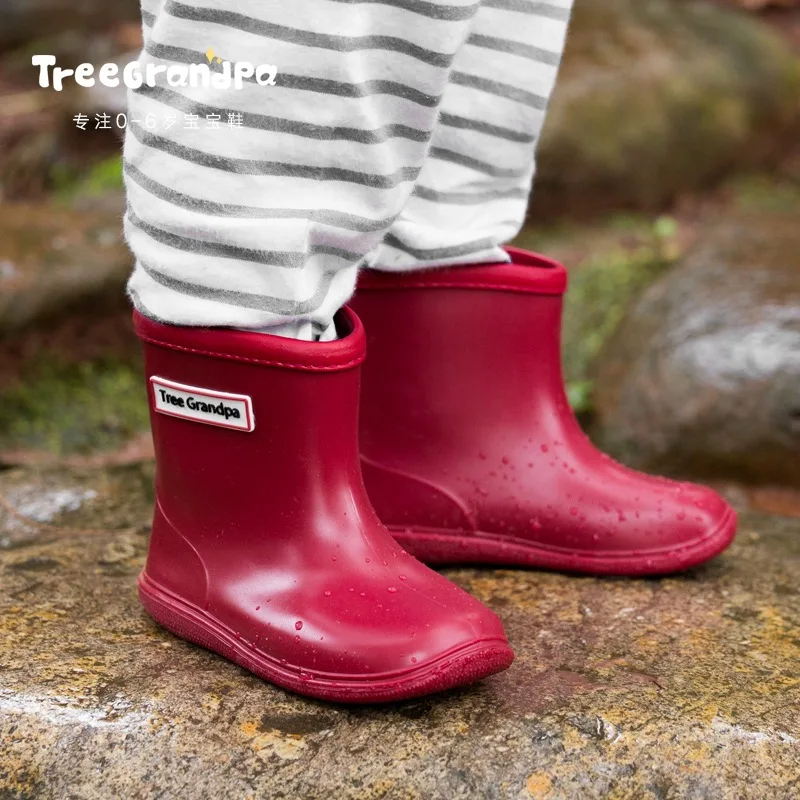 Non-slip Soft Rain Shoes Boys Girls Rainy Days Lightweight Mid-calf Rain Boots Toddlers Children Waterproof Shoes Kids Outdoor