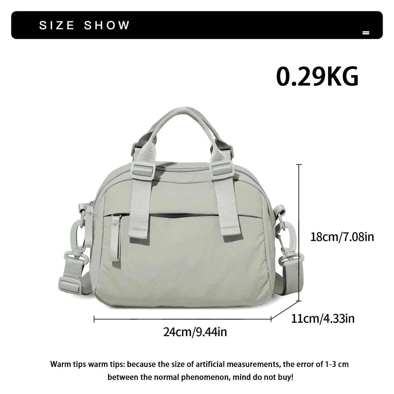 حقيبة كتف كاجوال للسيدات، حقيبة كروس للركاب ذات سعة كبيرة، حقيبة يد بسيطة ومتينة، مادة نايلون، يجب أن تكون قابلة للتعديل #2