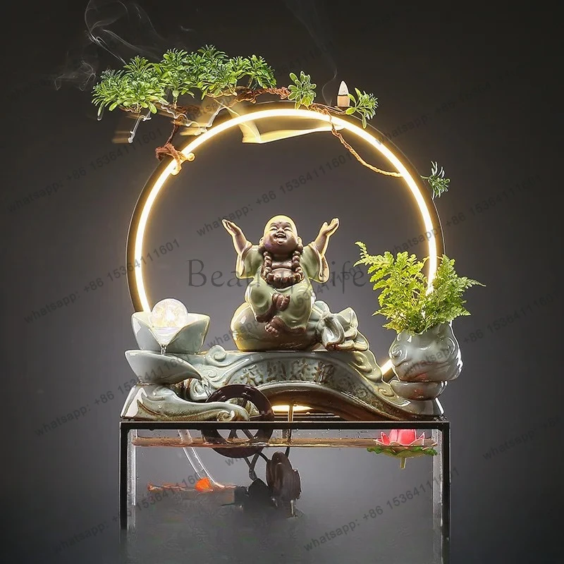 Wealth-Attracting Flowing Water Wealth-Generating Ornament Fish Tank Circulating Water Wheel Fortune Ball