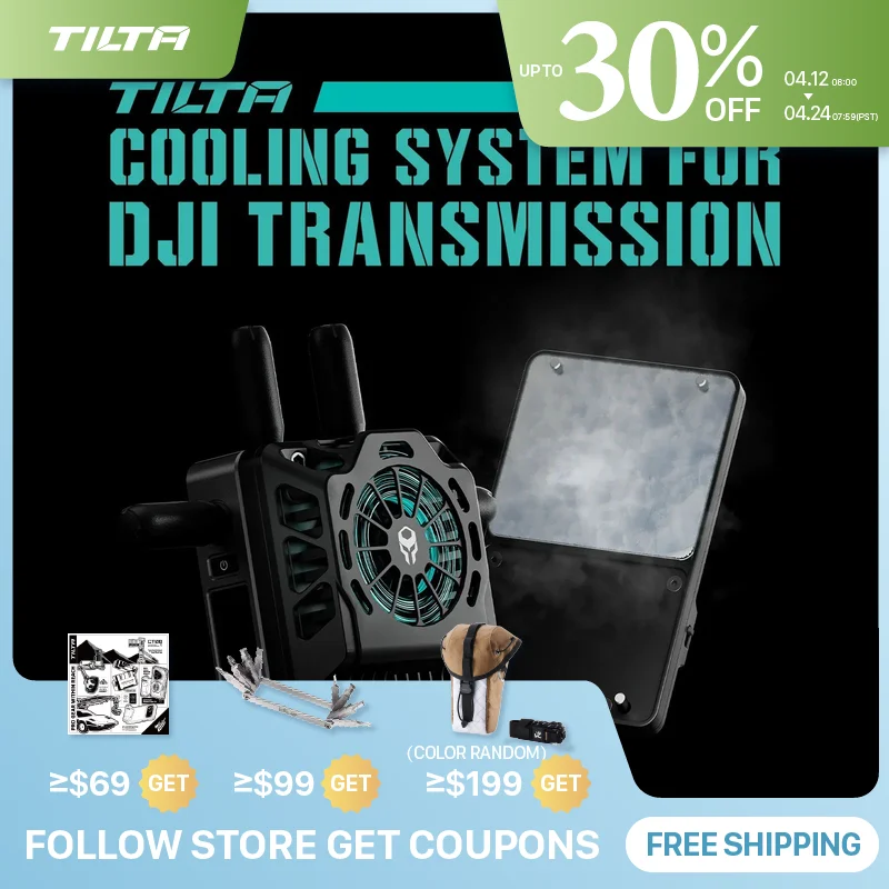 

Система охлаждения TILTA TGA-DVT-CS для передачи данных DJI, двухскоростная регулировка, беспроводной видеопередатчик и приемник DJI