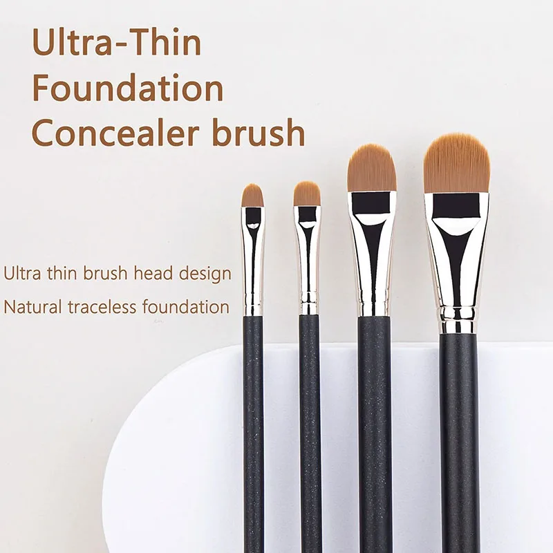 4 tipos de tamaños, brochas de maquillaje, delineador de ojos, brocha para contorno de nariz para mujeres, brochas correctoras para sombra de ojos para todos los HZS16