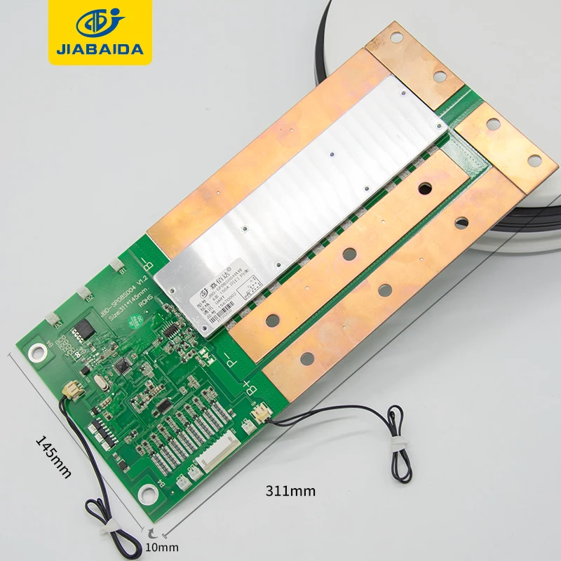 jiabaida lifepo4 8s 24v 150a Smart wireless custom bms with UART communication serial port bms for lifepo4 battery