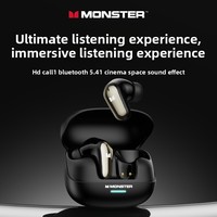 New Monster MQT52 TWS Wireless Bluetooth 5.4 Headset HIFI Stereo Music Gaming Earphones Talking Noise Canceling Earbuds