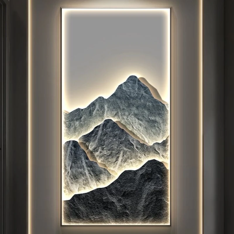 Modern Mountain  Interior Painting Led Wall Hanging Lamp For Living Room Lights Kitchen Porch Aisle Dining Room Home Decoration