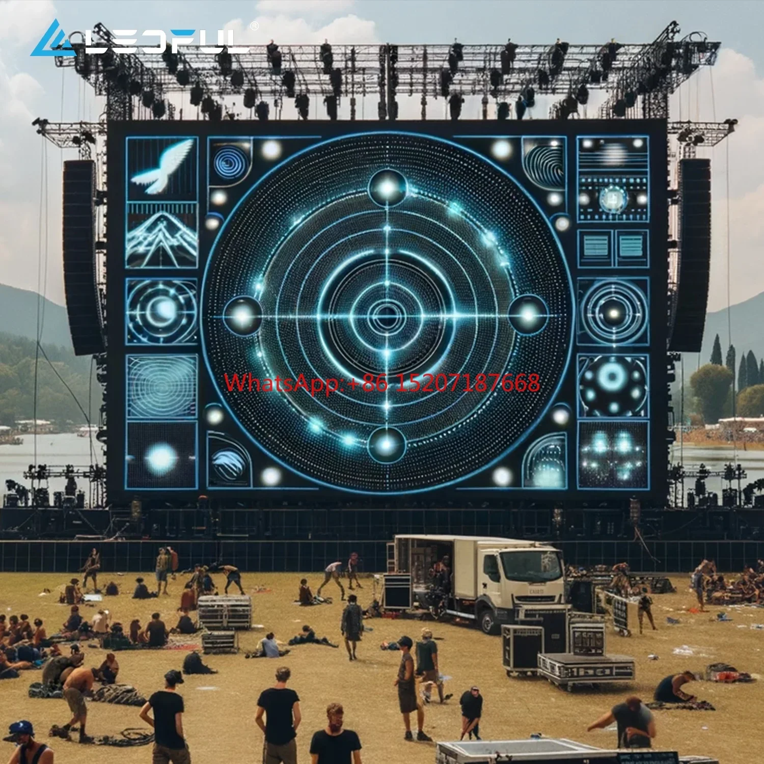 500x1000mm Die Cast Aluminum Cabinet UHD Rental LED Display Stage Background P2.6 500x1000 Indoor Outdoor LED Screen Video Wall