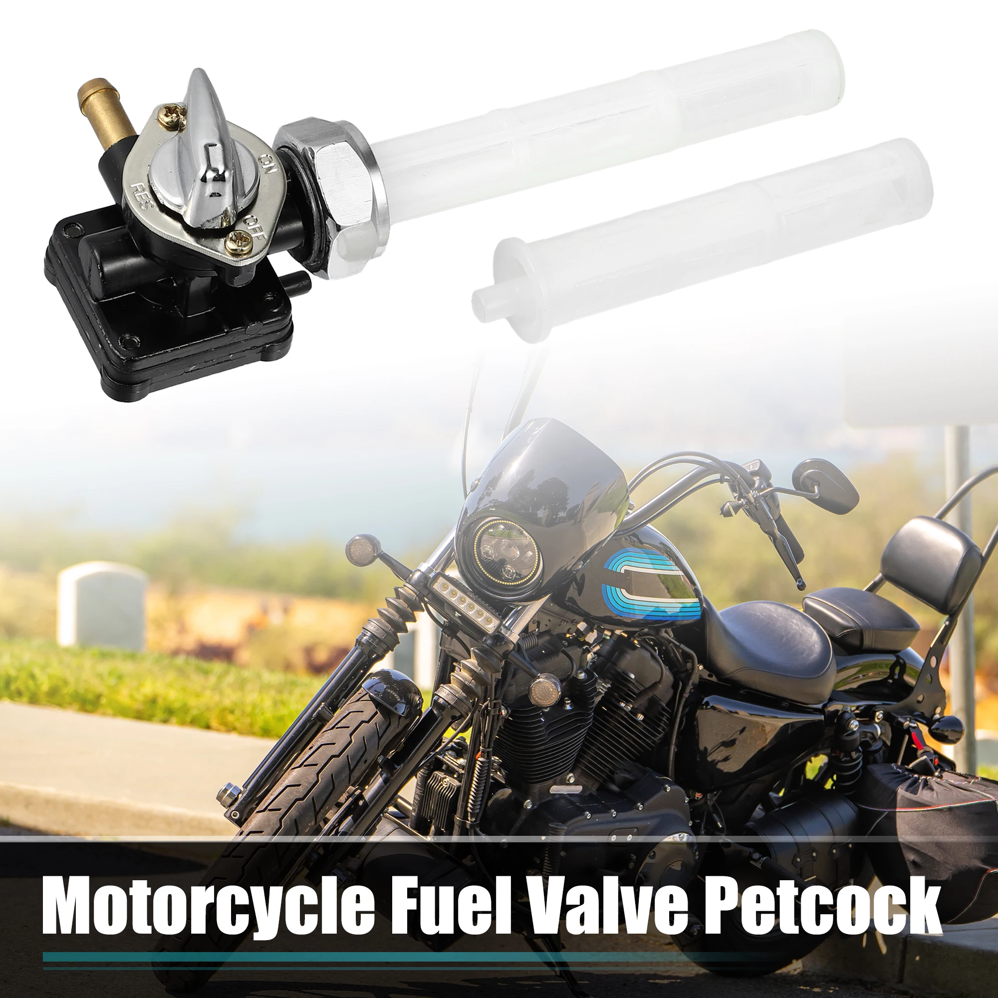 

Motoforti Motorcycle Fuel Valve Petcock with Male Thread 61338-94D for Harley FXST FLST FXD FLT 1995-2001 for 1340cc