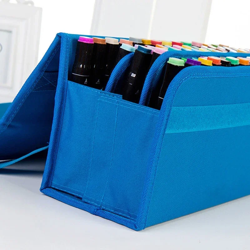 1PC Large Capacity 80 Color Drawing Painting Marker Pen Bag Pencil Storage Case Box Zipper Pouch Handbag