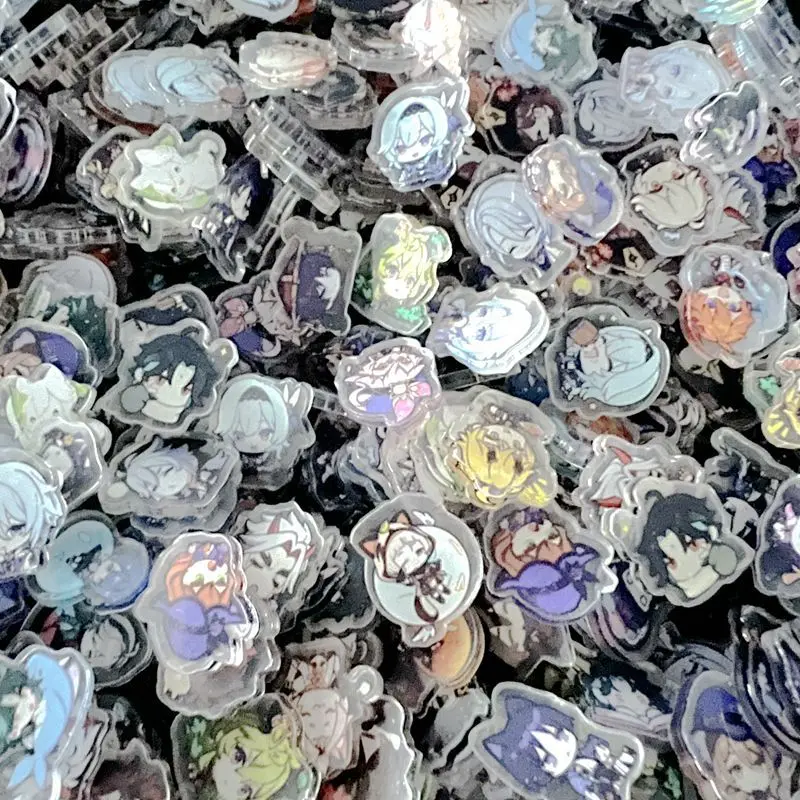 Anime peripheral acrylic accessories EVA peripheral One Piece Kimetsu no Yaiba acrylic DIY accessories pendant PP clip