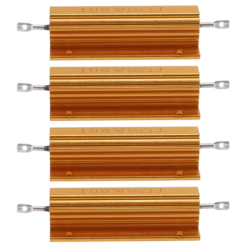 

4X Gold Aluminum Clad Power Resistor Resistance 100W, 8 Ohm 8R