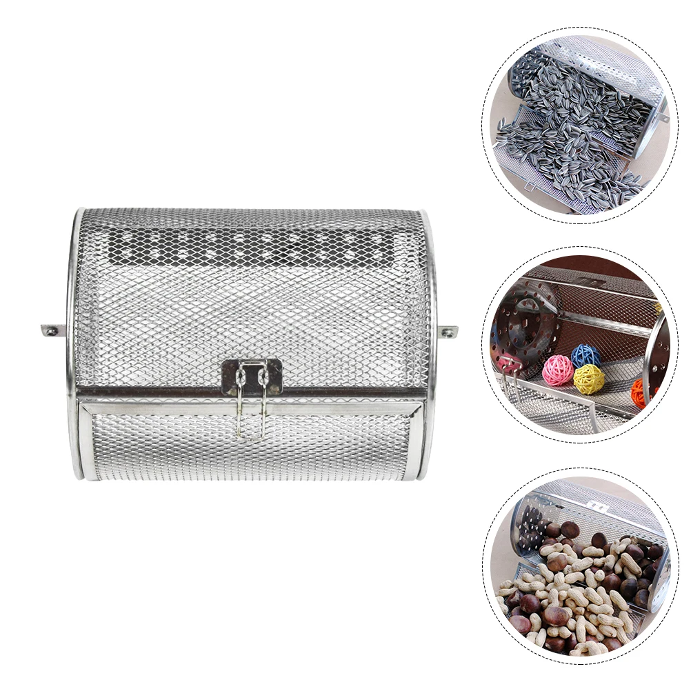 

Grill Mesh Bag Baking Cage Drum Oven Stainless Steel Unique French Fries Baskets