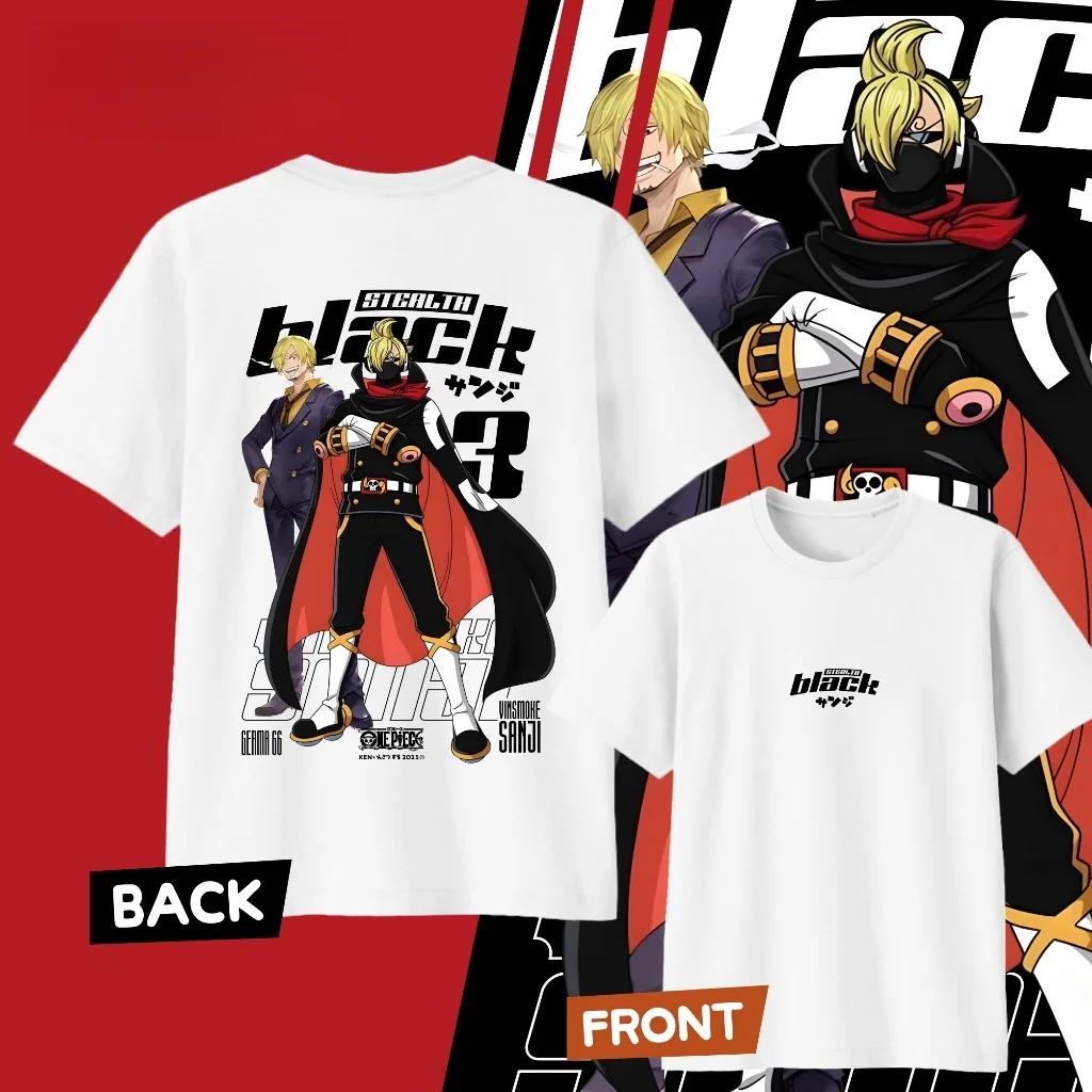 Anime One Piece Sanji Printed T-shirt Men's and Women's T-shirt Men's Top Sports T-shirt 2026 Summer New Tee