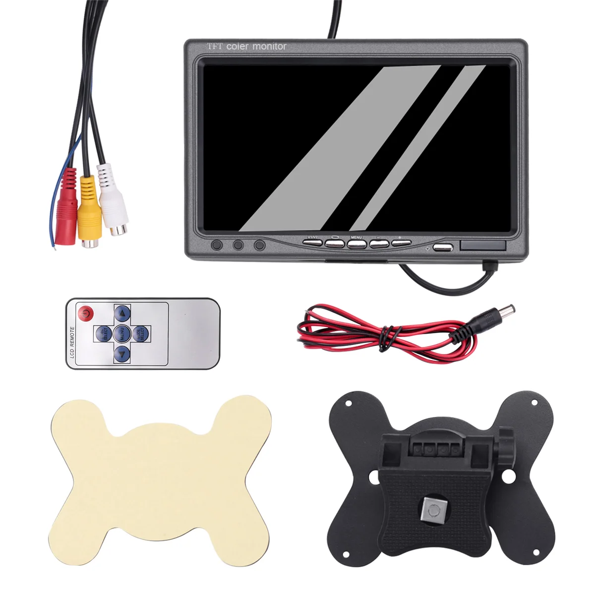 12V-24V 7 Inch TFT LCD Color HD Monitor for Car CCTV Reverse Rear View Backup Camera Automotive Electronic Accessories