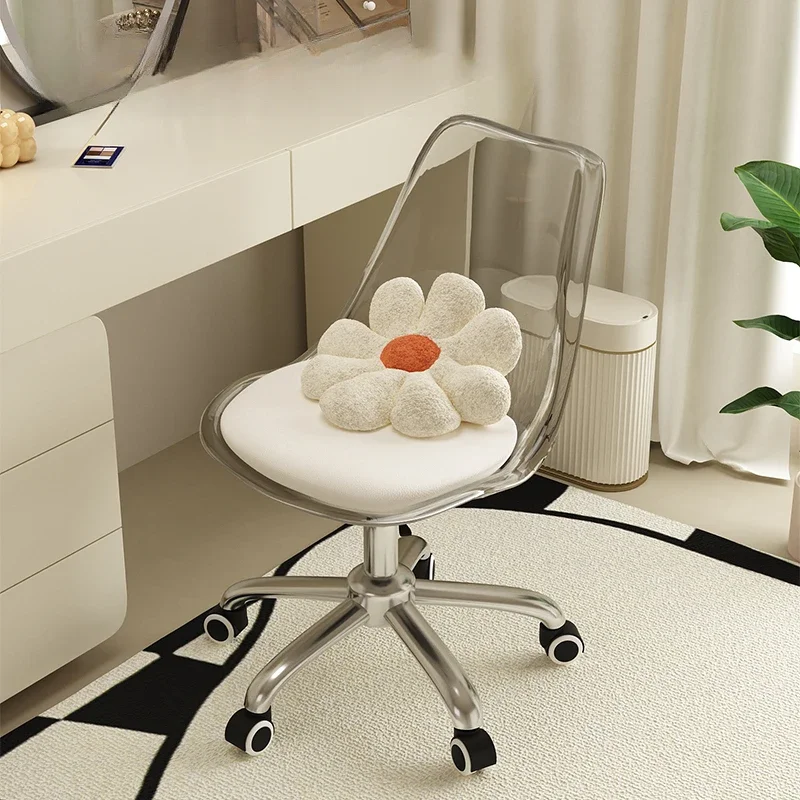 2024 New Arrival Living Room Chair for Girls' Bedroom, Simplistic and Rotatable Vanity Stool with Luxurious Design