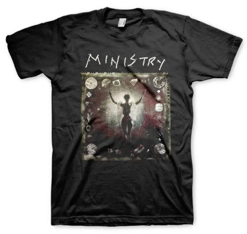 New Ministry Psalm 69 Album Mind Skull X-Ray Band T-Shirt (S-2XL) badhabitmerch Anime pattern clothing Y2K top summer short slee