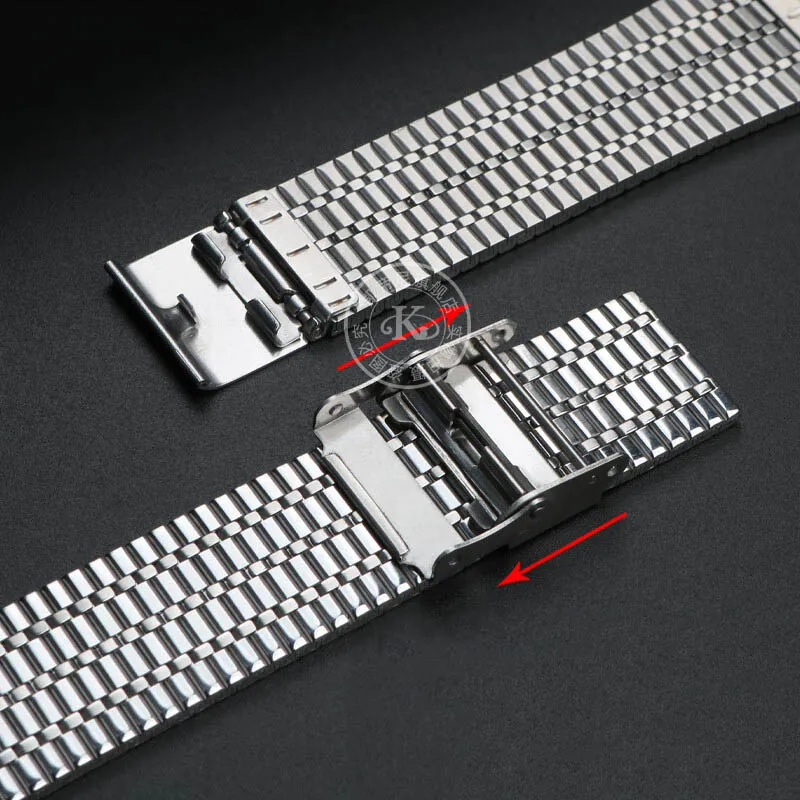 薄いステンレス鋼の時計バンド,18mm, 20mm, 22mm,クイックリリース,ロング,ティソット,カシオ,Huawei,gt3に適しています