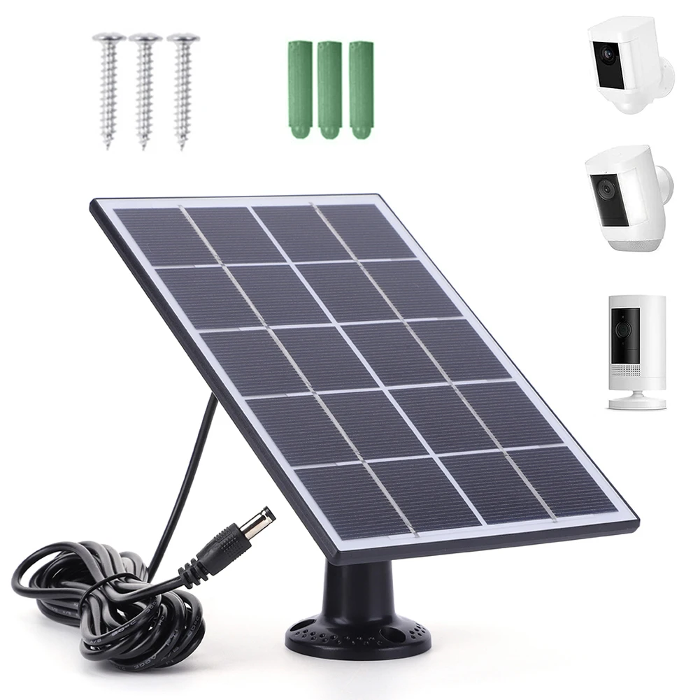 

10W Solar Panel for Ring Camera 360° Adjustable Wall Mount Camera Solar Panel Charger for Ring Stick Up Cam and Spotlight Cam