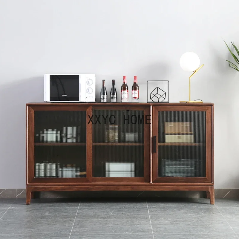 

Solid Wood Entrance Cabinet Modern Minimalist Locker Kitchen Storage Cabinet Cupboard Living Room Side Cabinet