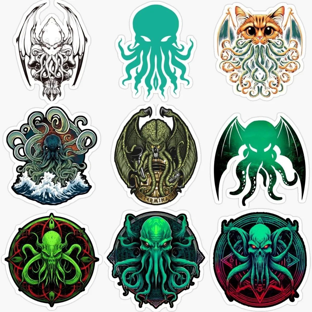 

Cthulhu Great Old Ones Octopus Monster Tentacles Creative Sticker for Decorate Wall Car Truck Bicycle Window Decal Accessories