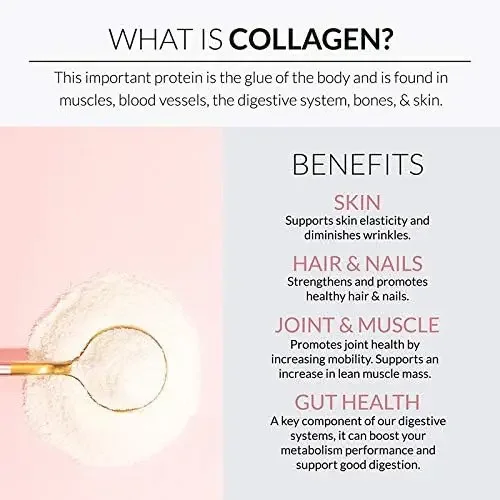 Hydrolyzed Multi Collagen Peptide Protein Capsules - Type I, Ii, Iii, V Grass Fed Cattle, Chicken, Marine Collagen Supplement