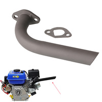 Mini Bike Engine Exhaust Pipe Kit Suitable for Kart Mini Motorcycle Honda GX160 GX200 DuroMax Engine Modified Exhaust Pipe