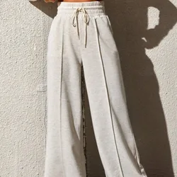 New Winter Women Fashion High Waist Trousers Commuting Female Clothing Women's Sagging Loose Casual Straight Leg Pants