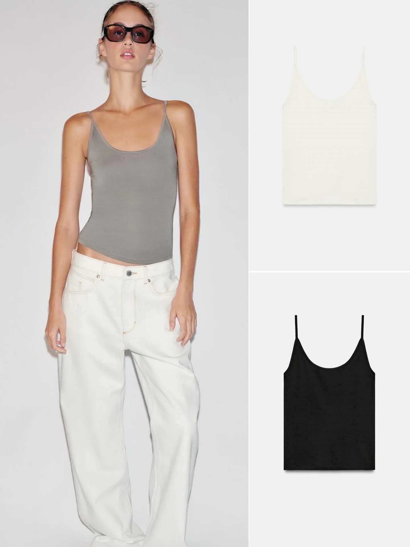 Summer New Women's Street Style Sleeveless round Neck Straight Tube Bottom Bangle Top Polyester Fiber Curvy Vest Outerwear